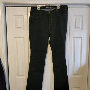 Size 18 Tall dark wash curvy boot cut old navy jeans